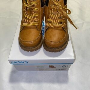Carter's Tan Boots with Yellow Laces